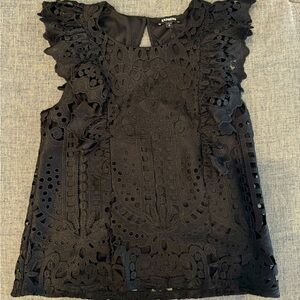 Black Express Ruffle Shirt